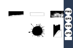 Ink splatter and grunge texture vector with brush stroke Product Image 1