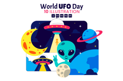 10 World UFO Day Illustration Product Image 1