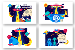 10 World UFO Day Illustration Product Image 3