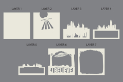 UFO light box SVG, 3d layered shadow box, lightbox shadowbox Product Image 3