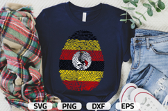 Uganda SVG | Uganda Flag Fingerprint | SVG PNG DXF EPS Product Image 1
