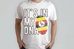 It's in my DNA Uganda Flag Fingerprint PNG Sublimation Product Image 2