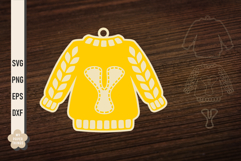 Ugly Christmas Sweater Ornament SVG, Laser Cutting Files are perfect for your holiday crafting needs. This Design will add a touch of charm to your projects.