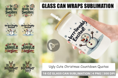 Ugly Cute Christmas Glass Can Product Image 1