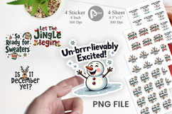 Ugly Cute Christmas Sticker Product Image 1