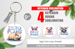 Ugly-Cute Lazy Animals Keychain Product Image 1