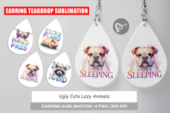Ugly-Cute Lazy Animals Earring Product Image 1
