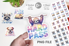 Ugly-Cute Lazy Animals Sticker Product Image 1