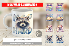 Ugly-Cute Lazy Animals Mug Wrap Product Image 1