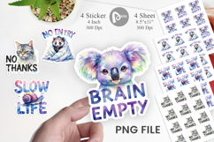 Ugly-Cute Lazy Animals Sticker Product Image 1