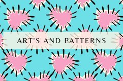 Funky Valentine hearts seamless patterns bundle Product Image 8