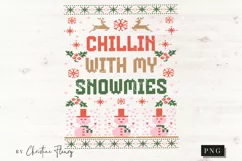 Snowmies Ugly Christmas Sweater PNG | Funny Christmas PNG Product Image 4