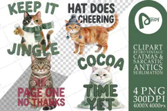 Ugly Sweater Judgmental Cat Choir Sublimation Product Image 1