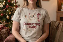 Ugly Sweater Judgmental Cat Choir Sublimation Product Image 3