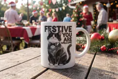 Ugly Sweater Judgmental Cat Choir Sublimation Product Image 8