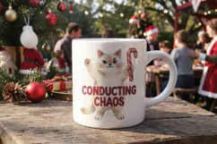 Ugly Sweater Judgmental Cat Choir Sublimation Product Image 13