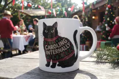Ugly Sweater Judgmental Cat Choir Sublimation Product Image 16