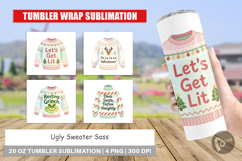 Tumbler Ugly Sweater Quotes Product Image 1