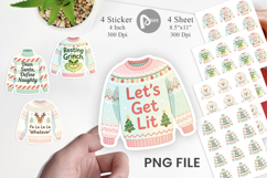 Sticker Ugly Sweater Quotes Product Image 1