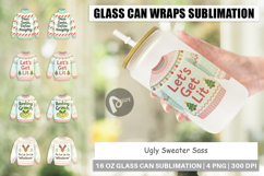 Glass Can Ugly Sweater Quotes Product Image 1
