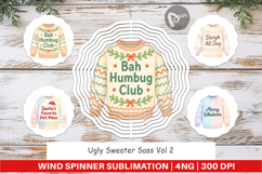 Wind Spinner Ugly Sweater Quotes Product Image 1