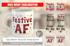 Ugly Sweater Sayings Mug Wrap Product Image 1