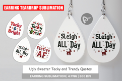 Ugly Sweater Sayings Earring Product Image 1