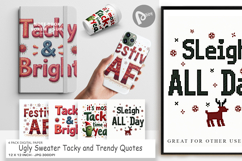 Ugly Sweater Sayings Digital Paper Product Image 1