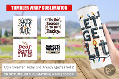 Ugly Sweater Sayings Tumbler Product Image 1