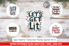Ugly Sweater Sayings Wind Spinner Product Image 1