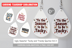 Ugly Sweater Sayings Earring Product Image 1