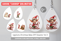 Christmas Bake-Off Disaster Earring Product Image 1