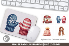 Cozy Christmas Sweaters Mouse Pad Product Image 1