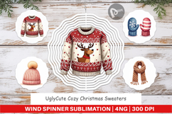 Cozy Christmas Sweaters Wind Spinner Product Image 1