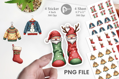 Cozy Christmas Sweaters Sticker Product Image 1
