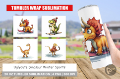 Dinosaur Winter Sports Tumbler Product Image 1