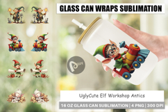 Elf Workshop Antics Glass Can Product Image 1