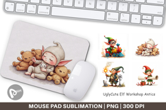 Elf Workshop Antics Mouse Pad Product Image 1