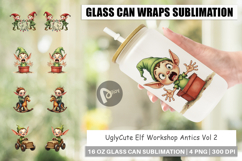 Elf Workshop Antics Glass Can Product Image 1