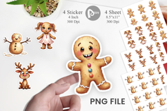 UglyCute Gingerbread Pals Sticker Product Image 1