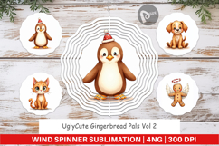 UglyCute Gingerbread Pals Wind Spinner Product Image 1