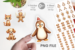 UglyCute Gingerbread Pals Sticker Product Image 1