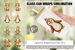 UglyCute Gingerbread Pals Glass Can Product Image 1