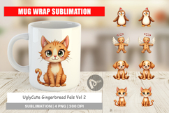 UglyCute Gingerbread Pals Mug Wrap Product Image 1