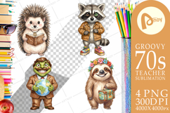 Groovy Animal Teacher Sublimation Product Image 1