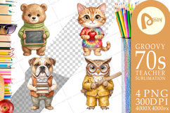 Groovy Animal Teacher Sublimation Product Image 1