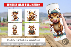 Highland Cow Occupations Tumbler Product Image 1