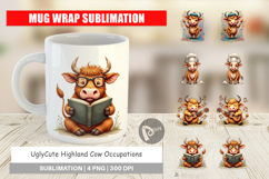 Highland Cow Occupations Mug Wrap Product Image 1
