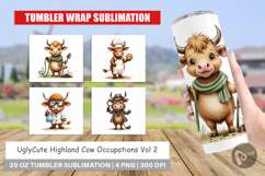 Highland Cow Occupations Tumbler Product Image 1