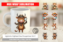 Highland Cow Occupations Mug Wrap Product Image 1